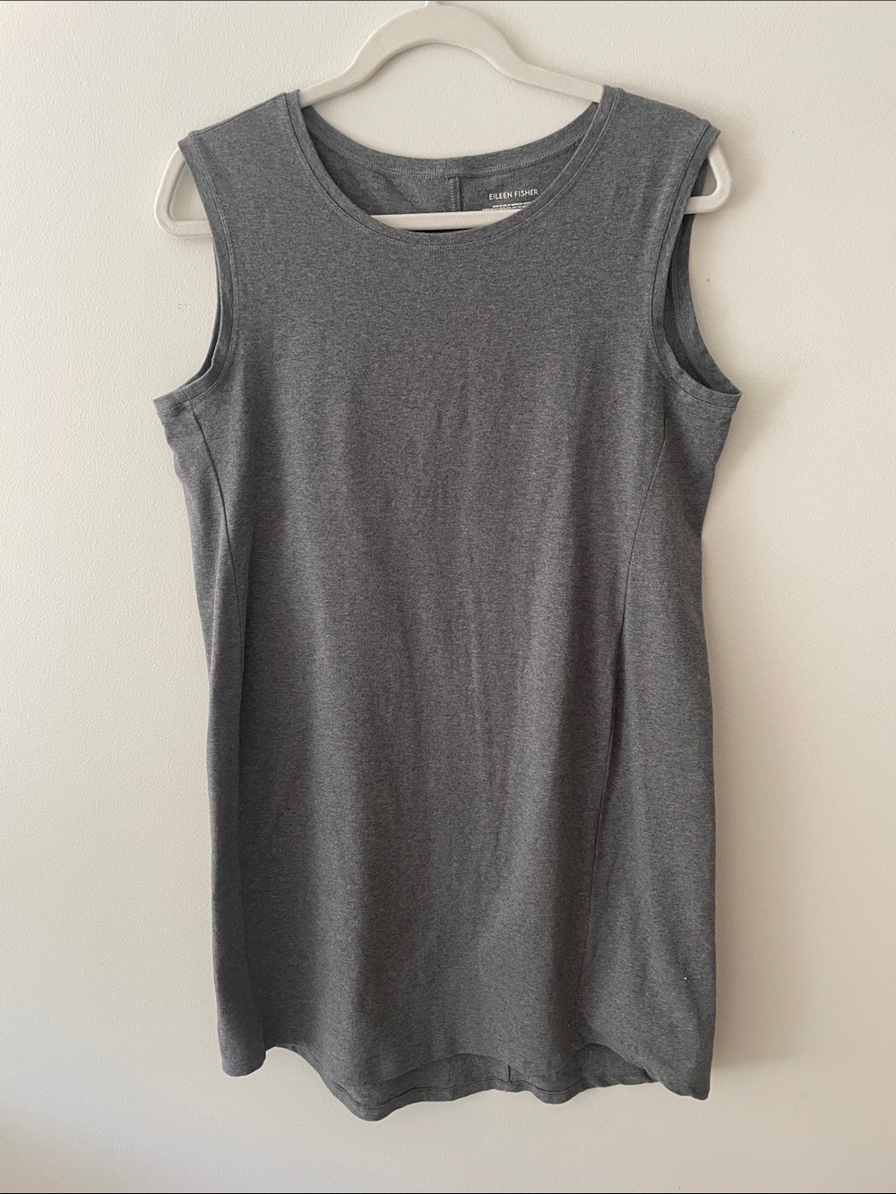 Eileen Fisher Charcoal Gray Sleeveless Tank Dress